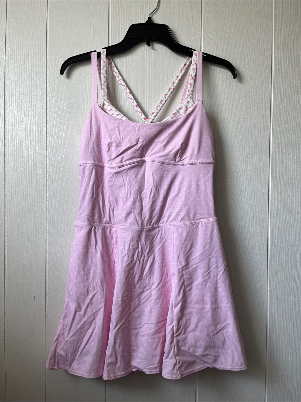 JOY LAB Pink Polka Dot Active Dress